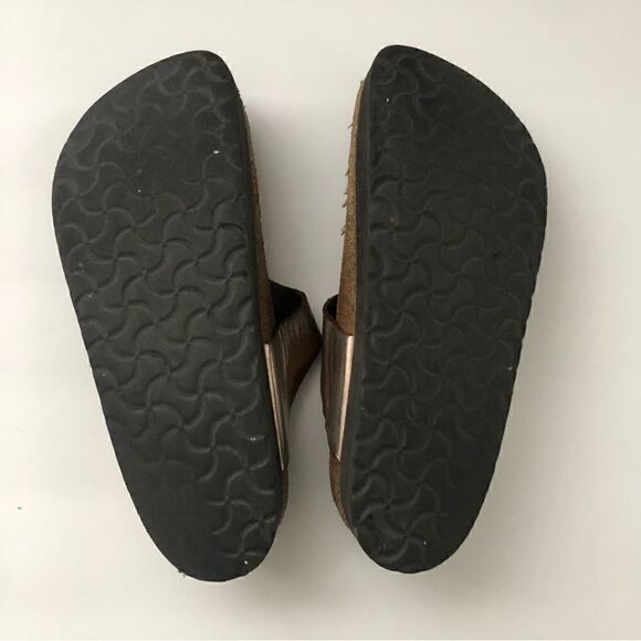 Birkenstock Papillio Gizeh style sandals silver and brown women’s size 40 - Picture 8 of 12